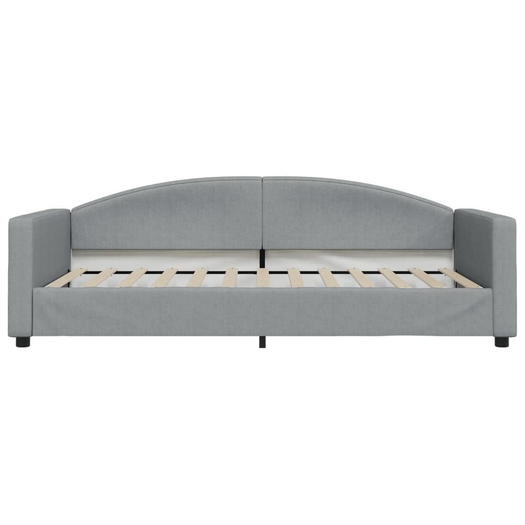 Divano Letto con Letto Estraibile Grigio Chiaro 100x200 Tessuto - homemem39