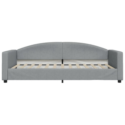 Divano Letto con Letto Estraibile Grigio Chiaro 100x200 Tessuto - homemem39