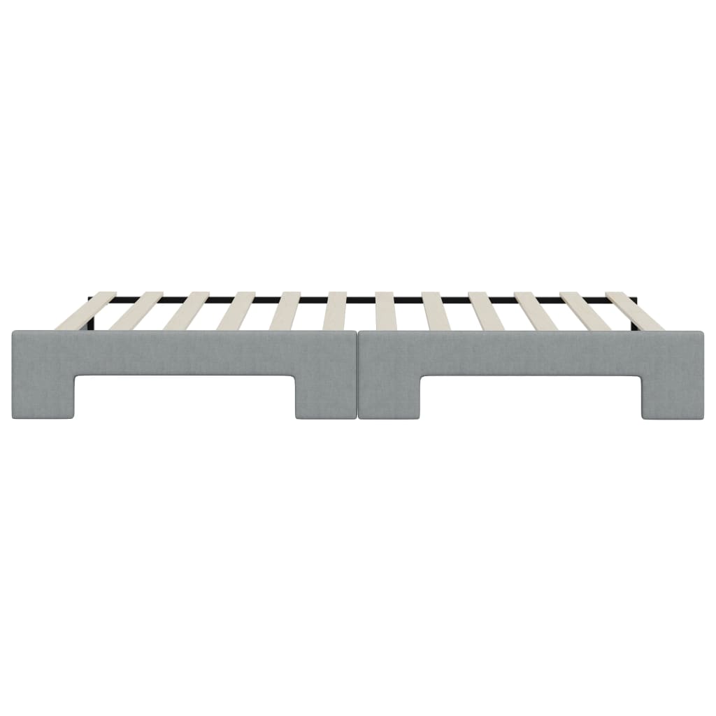 Divano Letto con Letto Estraibile Grigio Chiaro 100x200 Tessuto - homemem39