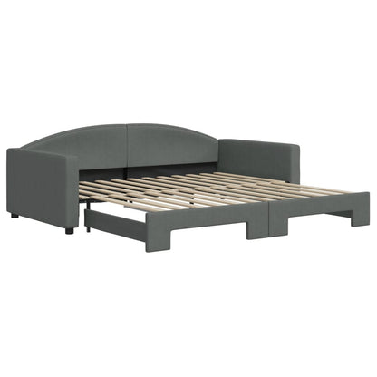 Divano Letto con Letto Estraibile Grigio Scuro 100x200 Tessuto - homemem39
