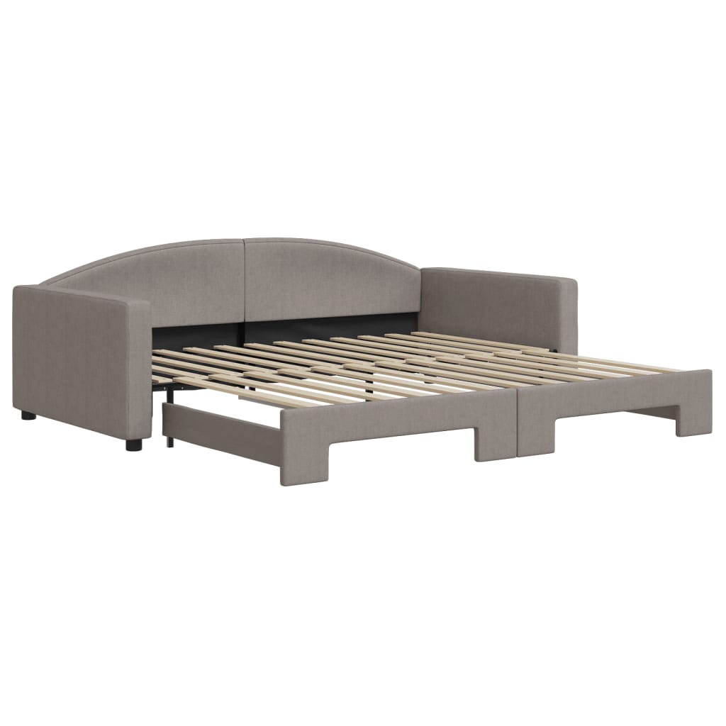 Divano Letto con Letto Estraibile Tortora 100x200 cm in Tessuto - homemem39