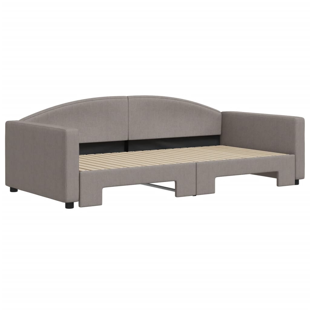 Divano Letto con Letto Estraibile Tortora 100x200 cm in Tessuto - homemem39