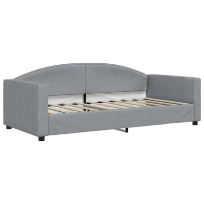 Divano Letto con Letto Estraibile Grigio Chiaro 90x190 Tessuto - homemem39