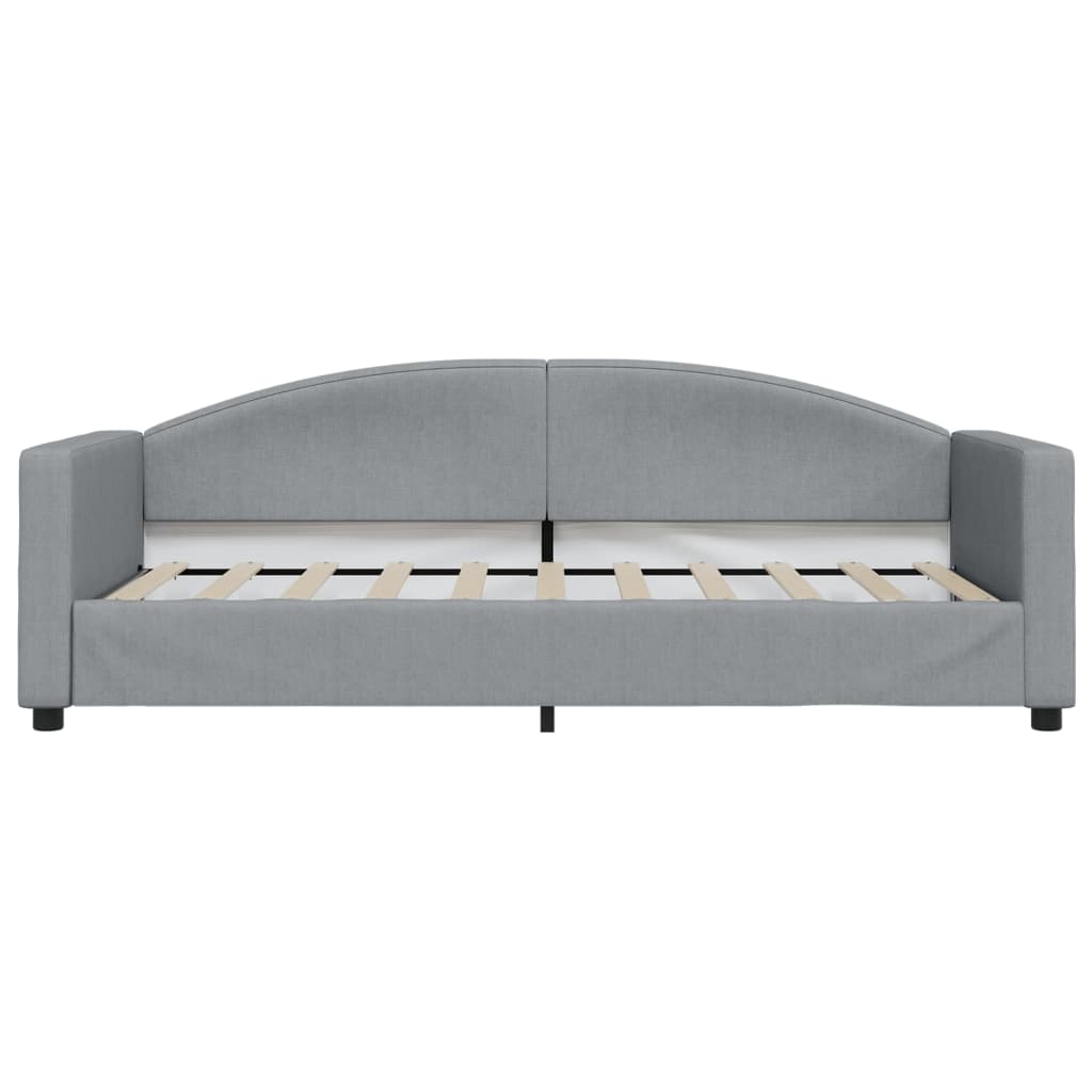 Divano Letto con Letto Estraibile Grigio Chiaro 90x190 Tessuto - homemem39