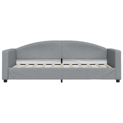 Divano Letto con Letto Estraibile Grigio Chiaro 90x190 Tessuto - homemem39