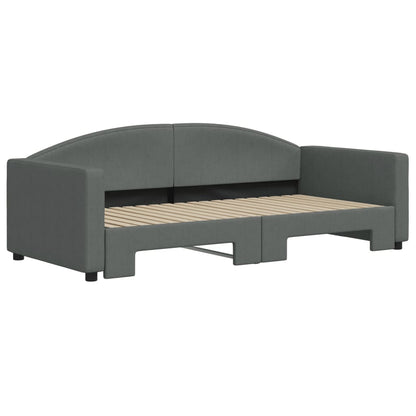 Divano Letto con Letto Estraibile Grigio Scuro 90x190cm Tessuto | homemem39