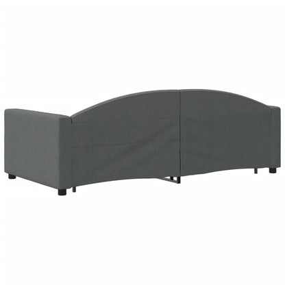 Divano Letto con Letto Estraibile Grigio Scuro 90x190cm Tessuto | homemem39
