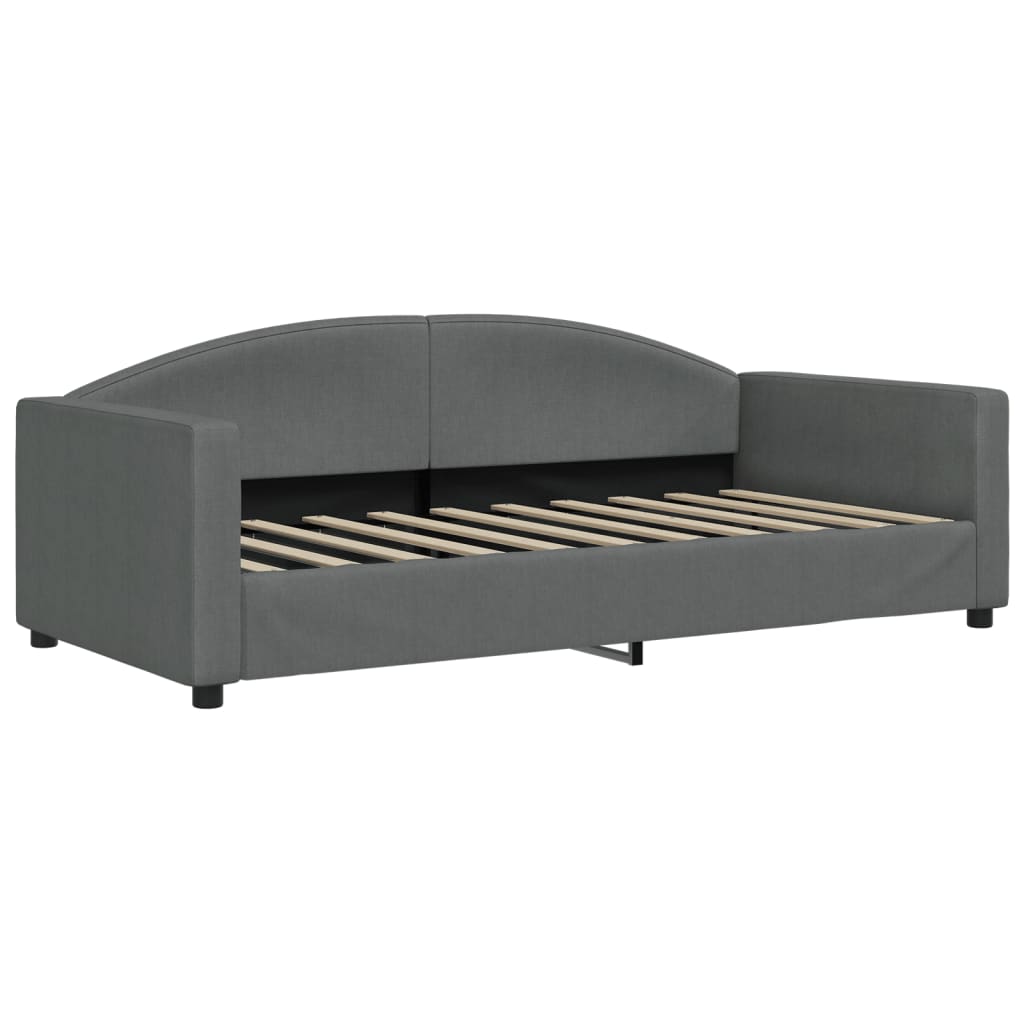 Divano Letto con Letto Estraibile Grigio Scuro 90x190cm Tessuto | homemem39
