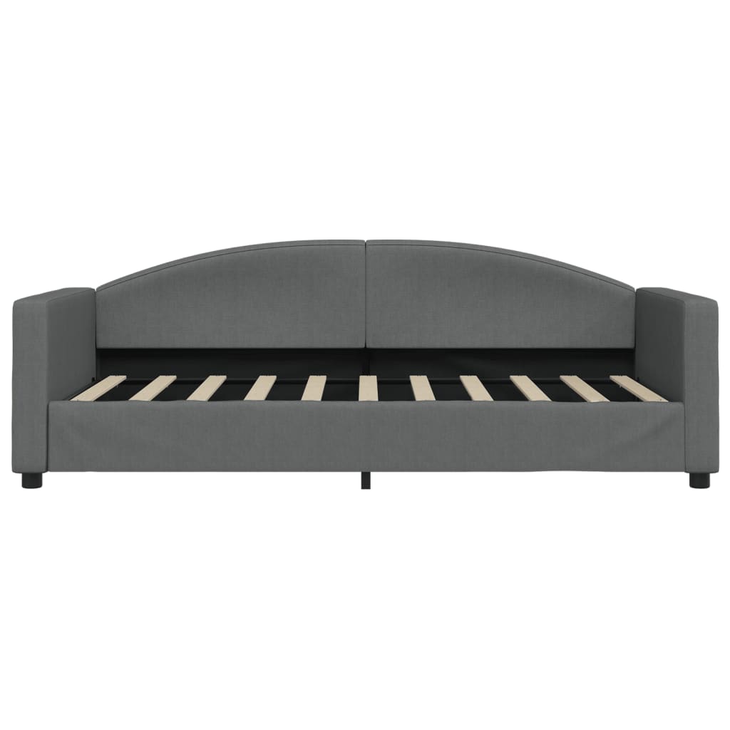 Divano Letto con Letto Estraibile Grigio Scuro 90x190cm Tessuto | homemem39