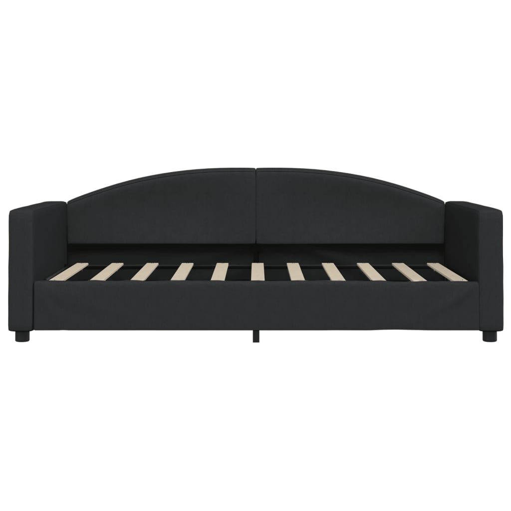 Divano Letto con Letto Estraibile Nero 90x190 cm in Tessuto - homemem39
