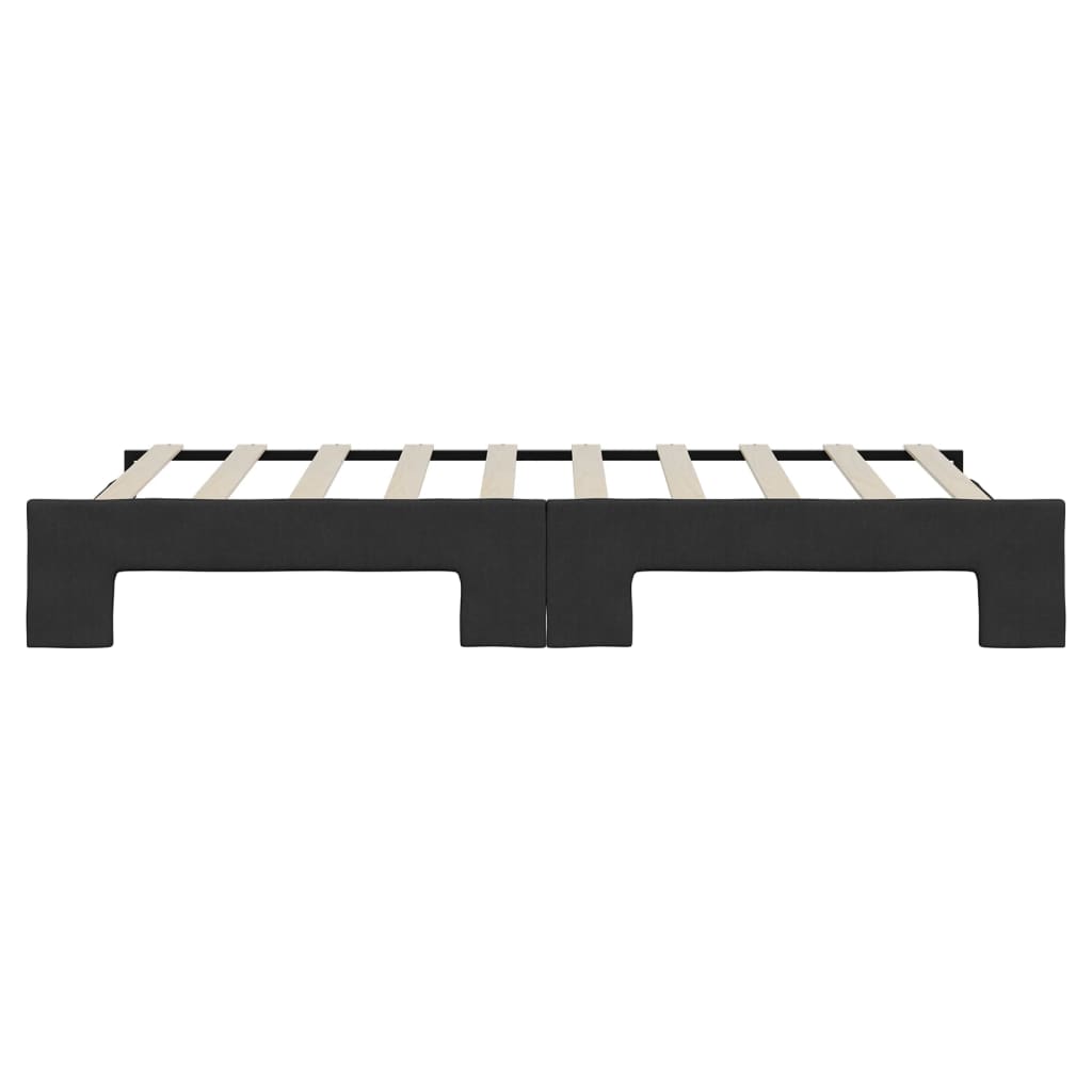 Divano Letto con Letto Estraibile Nero 90x190 cm in Tessuto - homemem39