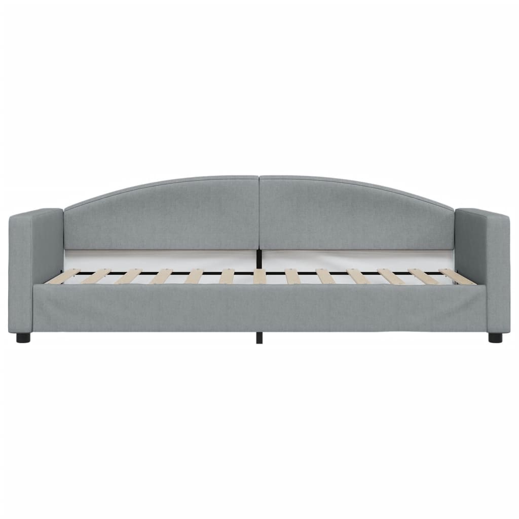 Divano Letto Estraibile Cassetti Grigio Chiaro 80x200cm Tessuto