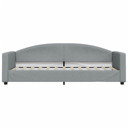 Divano Letto Estraibile Cassetti Grigio Chiaro 80x200cm Tessuto