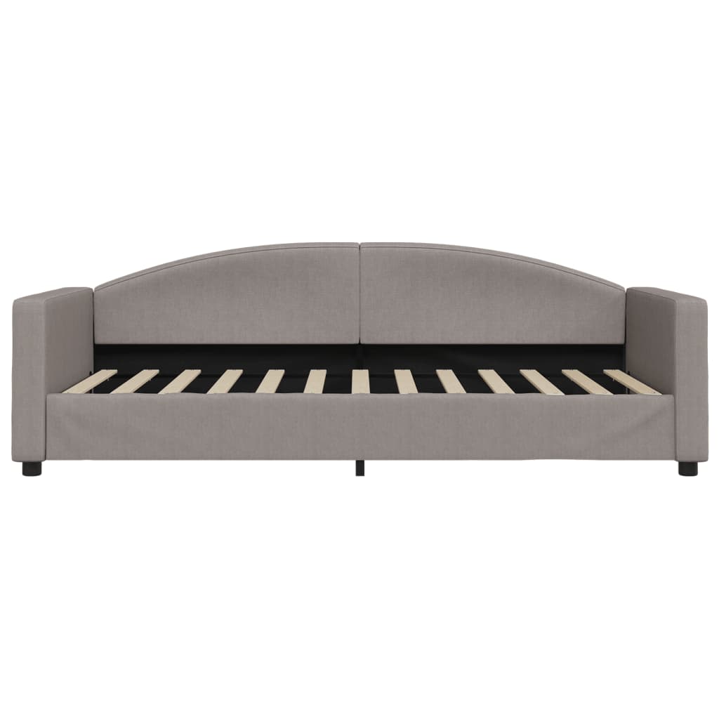 Divano Letto Estraibile con Cassetti Tortora 90x200 cm Tessuto