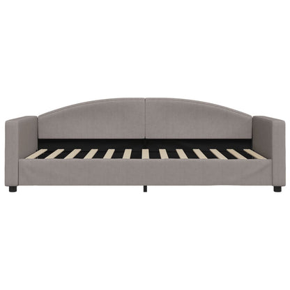 Divano Letto Estraibile con Cassetti Tortora 90x200 cm Tessuto