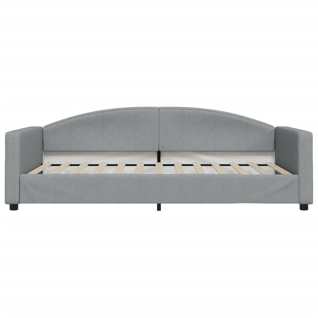 Divano Letto Estraibile Cassetti Grigio Chiaro 100x200 Tessuto - homemem39