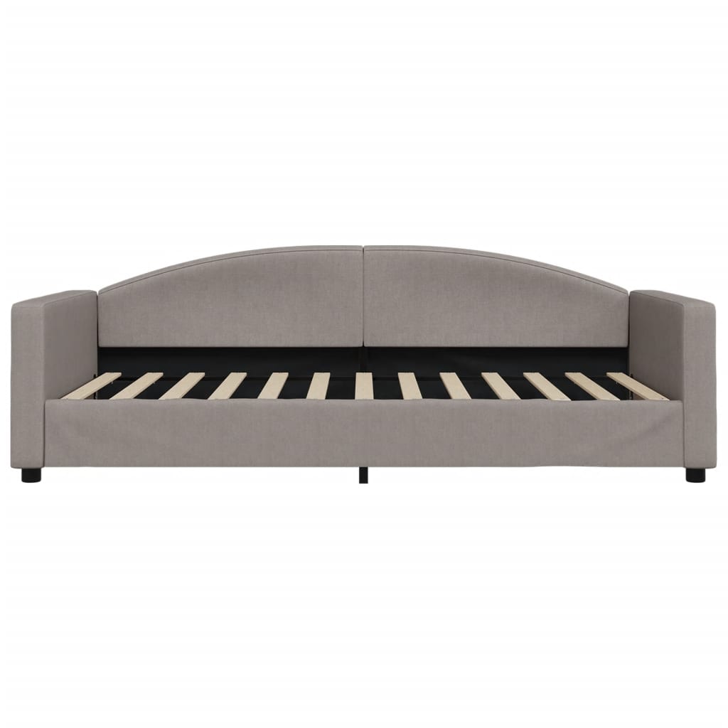 Divano Letto Estraibile con Cassetti Tortora 100x200 cm Tessuto