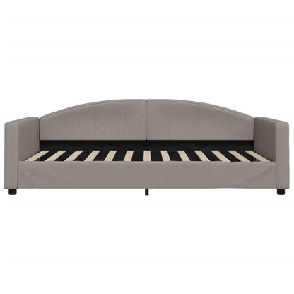Divano Letto Estraibile con Cassetti Tortora 100x200 cm Tessuto