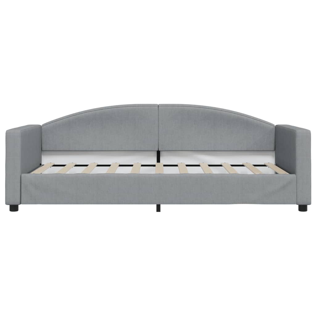 Divano Letto Estraibile Cassetti Grigio Chiaro 90x190cm Tessuto - homemem39