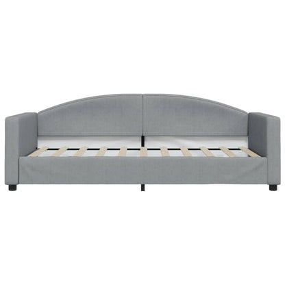 Divano Letto Estraibile Cassetti Grigio Chiaro 90x190cm Tessuto - homemem39