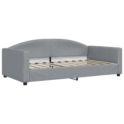 Divano Letto con Letto Estraibile Grigio Chiaro 100x190 Tessuto | homemem39