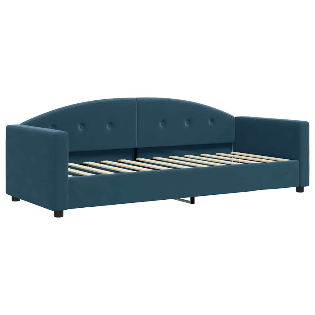 Divano Letto con Materasso Blu 80x200 cm in Velluto | homemem39