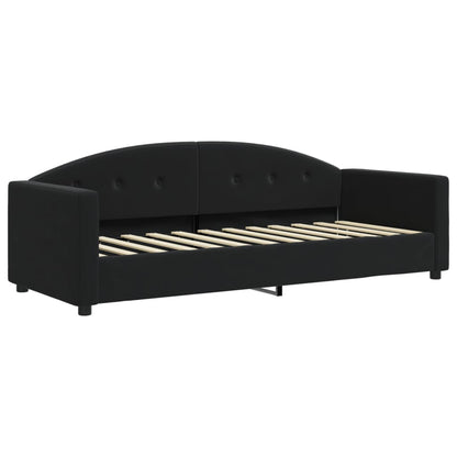 Divano Letto con Materasso Nero 80x200 cm in Velluto - homemem39