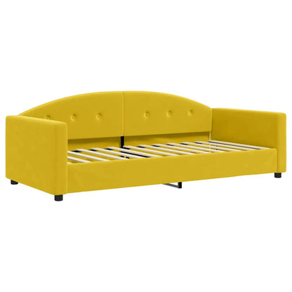 Divano Letto con Materasso Giallo 90x200 cm in Velluto | homemem39