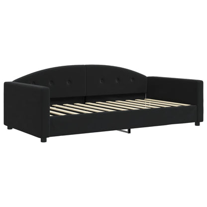 Divano Letto con Materasso Nero 100x200 cm in Velluto | homemem39