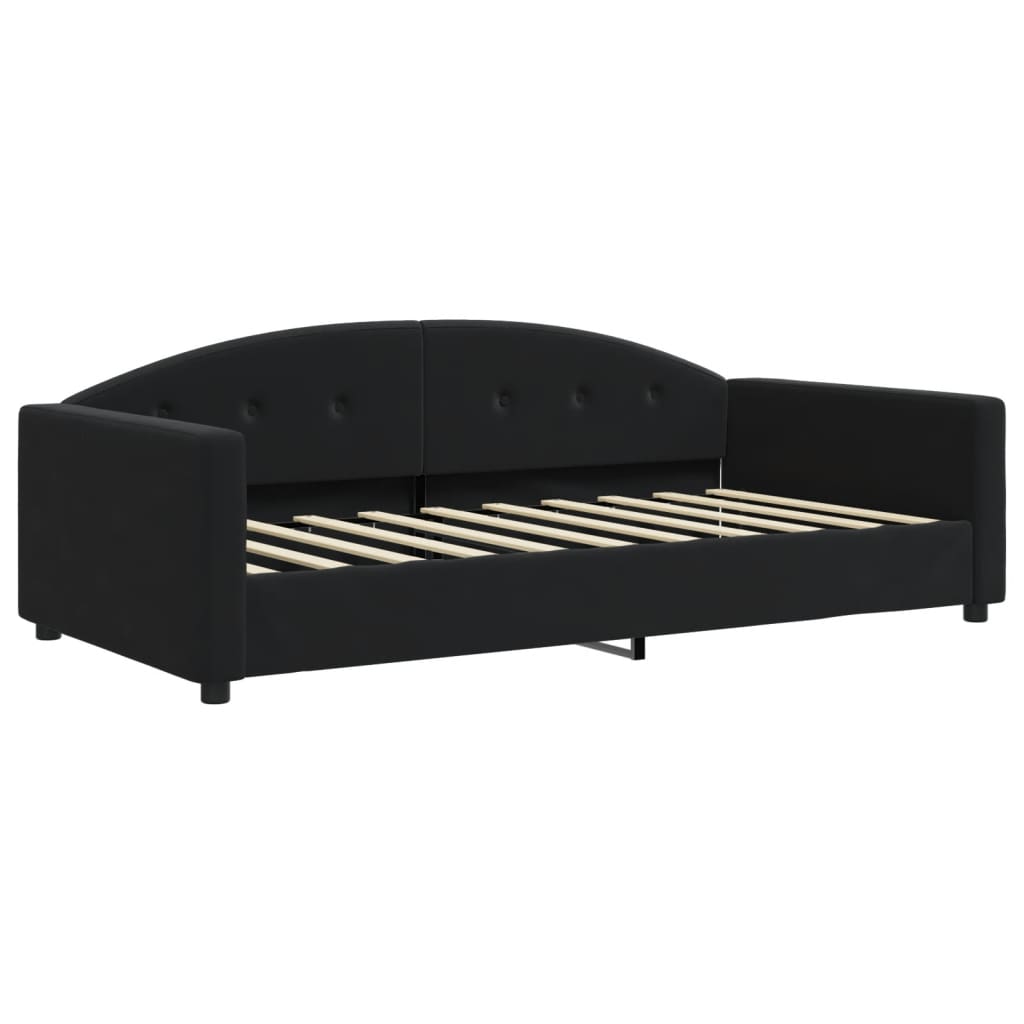Divano Letto con Materasso Nero 90x190 cm in Velluto | homemem39