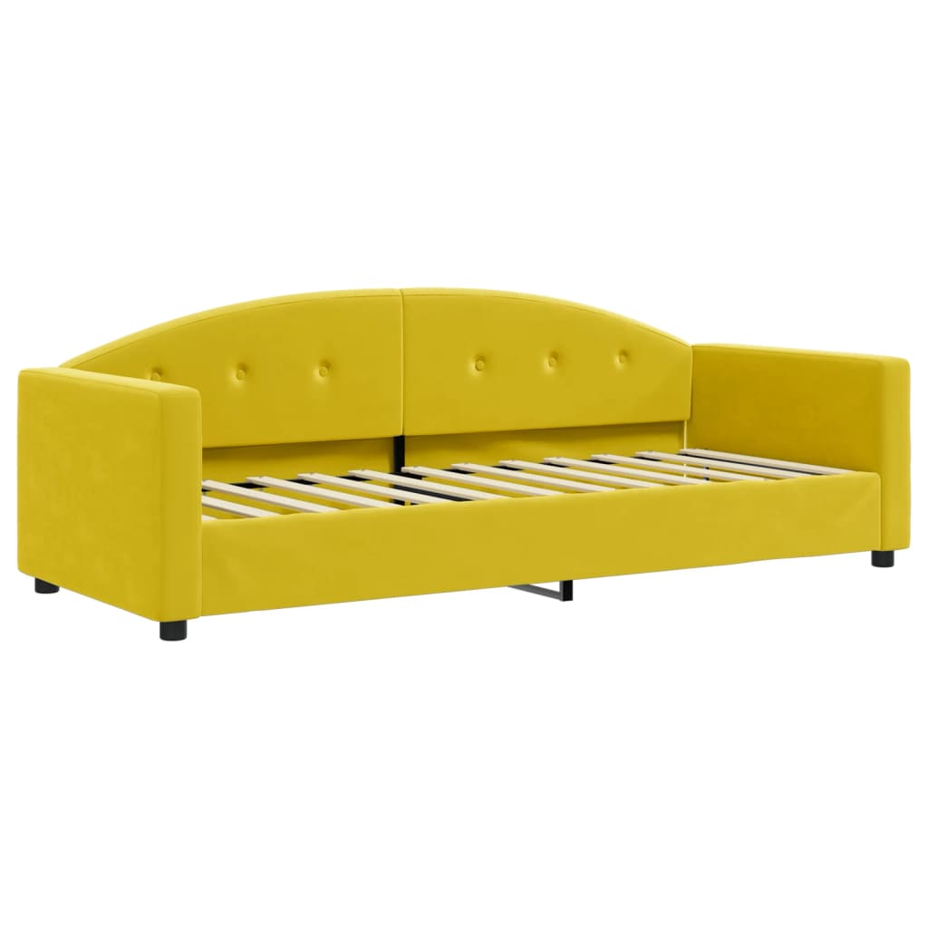 Divano Letto con Letto Estraibile Giallo 80x200 cm in Velluto - homemem39