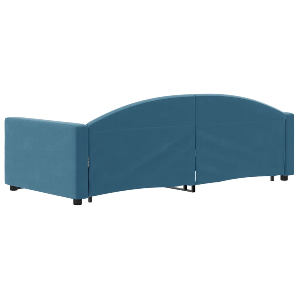 Divano Letto con Letto Estraibile Blu 90x200 cm in Velluto - homemem39