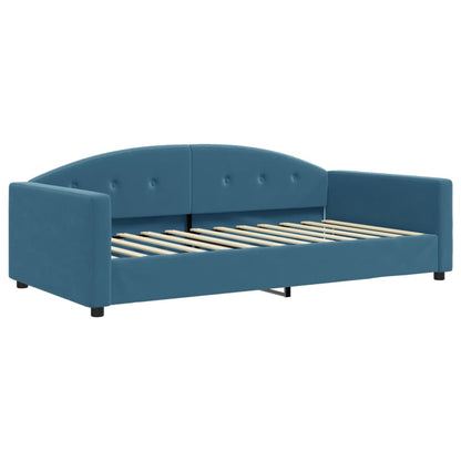 Divano Letto con Letto Estraibile Blu 100x200 cm in Velluto - homemem39