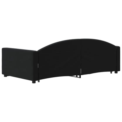Divano Letto con Letto Estraibile Nero 100x200 cm in Velluto | homemem39