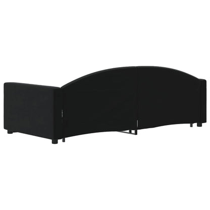 Divano Letto con Letto Estraibile Nero 90x190 cm in Velluto - homemem39