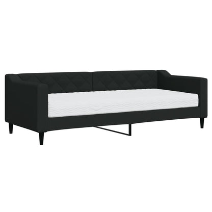 Divano Letto con Materasso Nero 80x200 cm in Tessuto | homemem39