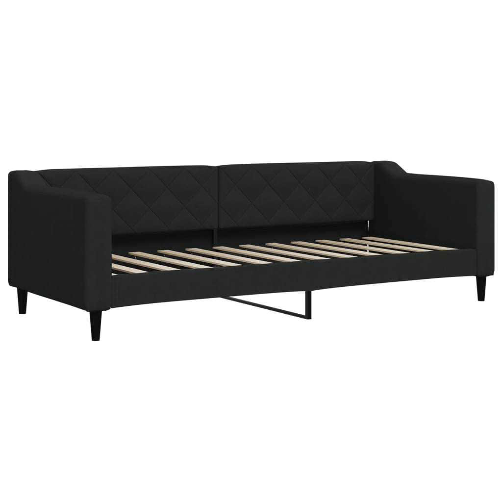 Divano Letto con Materasso Nero 80x200 cm in Tessuto | homemem39
