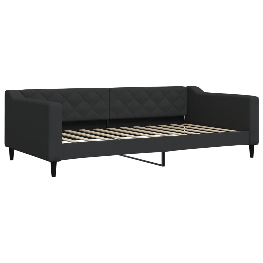 Divano Letto con Materasso Nero 100x200 cm in Tessuto - homemem39