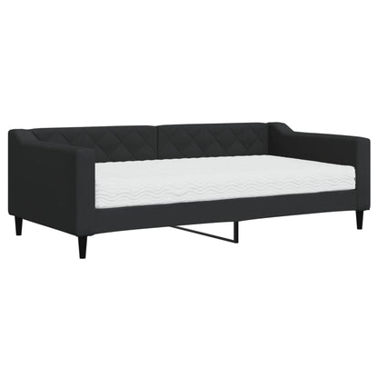 Divano Letto con Materasso Nero 90x190 cm in Tessuto | homemem39