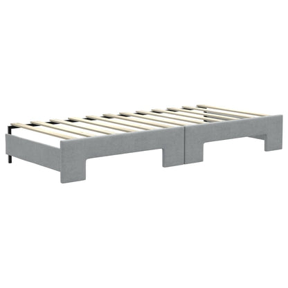 Divano Letto con Letto Estraibile Grigio Chiaro 80x200 Tessuto - homemem39