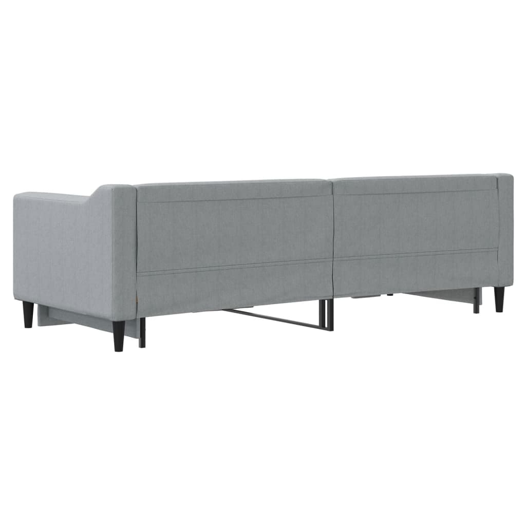 Divano Letto con Letto Estraibile Grigio Chiaro 80x200 Tessuto - homemem39