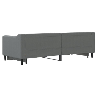 Divano Letto con Letto Estraibile Grigio Scuro 80x200 Tessuto - homemem39