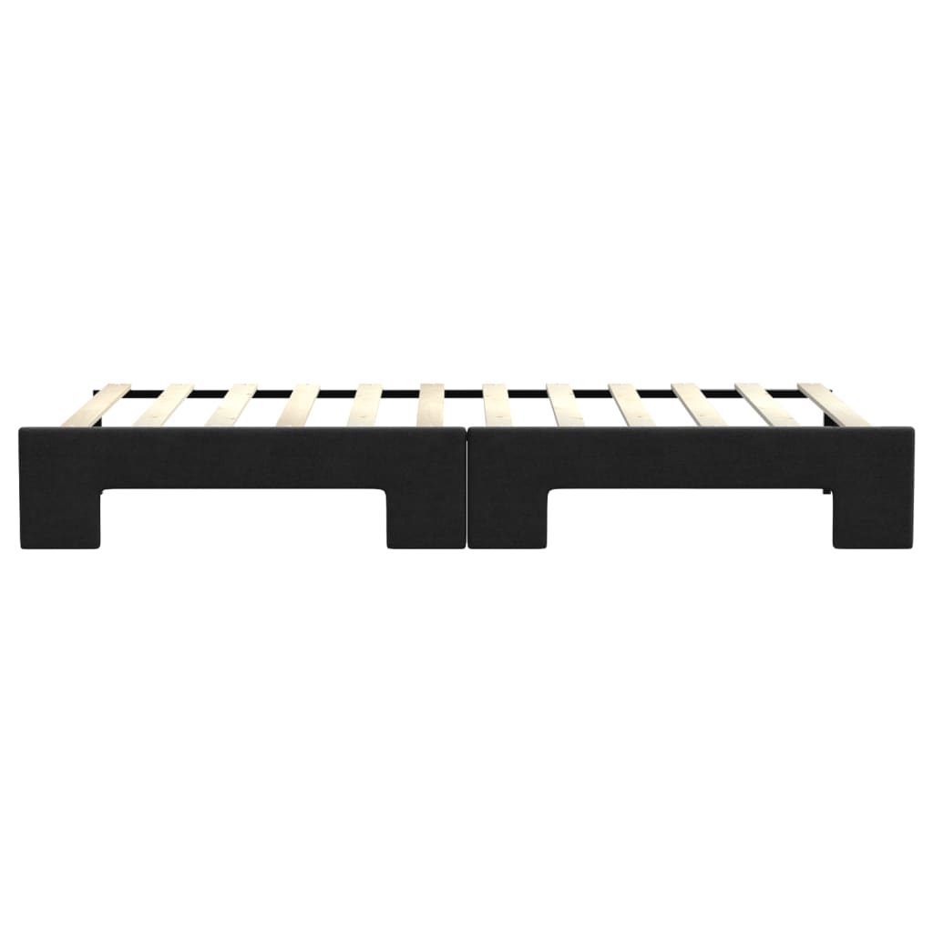 Divano Letto con Letto Estraibile Nero 80x200 Tessuto | homemem39