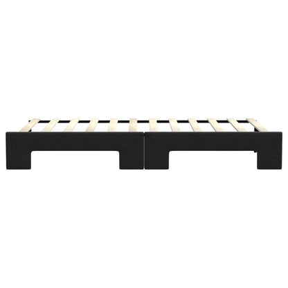 Divano Letto con Letto Estraibile Nero 80x200 Tessuto | homemem39