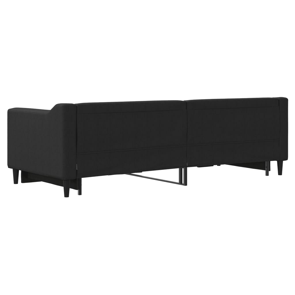 Divano Letto con Letto Estraibile Nero 80x200 Tessuto | homemem39