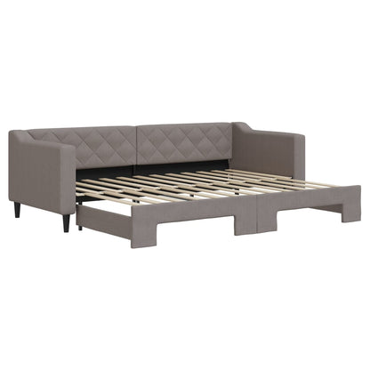 Divano Letto con Letto Estraibile Tortora 80x200 cm Tessuto - homemem39