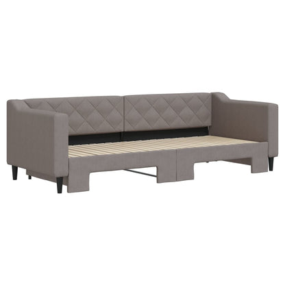 Divano Letto con Letto Estraibile Tortora 80x200 cm Tessuto - homemem39