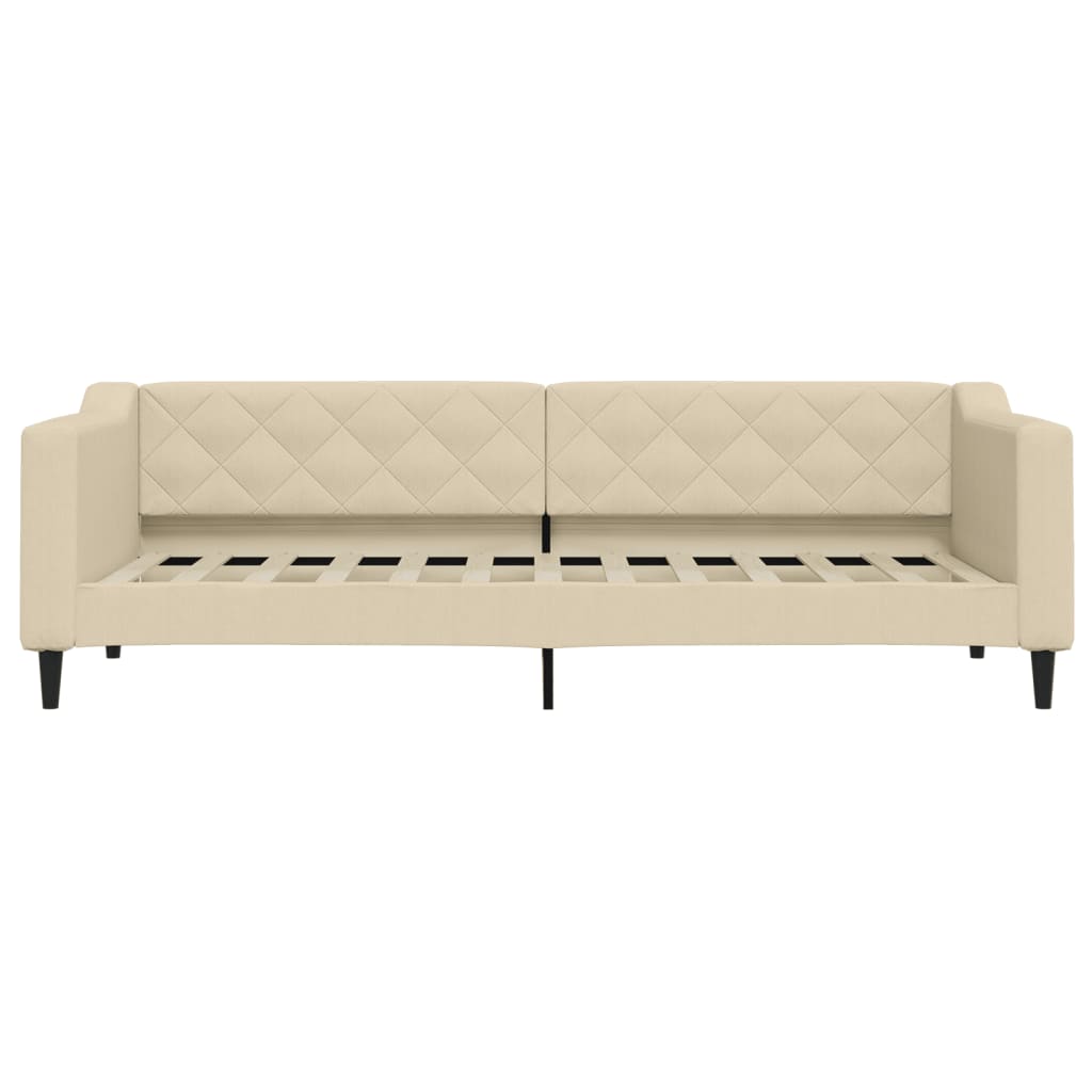 Divano Letto con Letto Estraibile Crema 80x200 cm Tessuto | homemem39