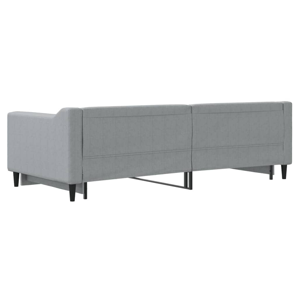 Divano Letto con Letto Estraibile Grigio Chiaro 90x200 Tessuto - homemem39
