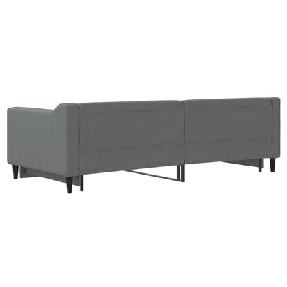 Divano Letto con Letto Estraibile Grigio Scuro 90x200cm Tessuto - homemem39